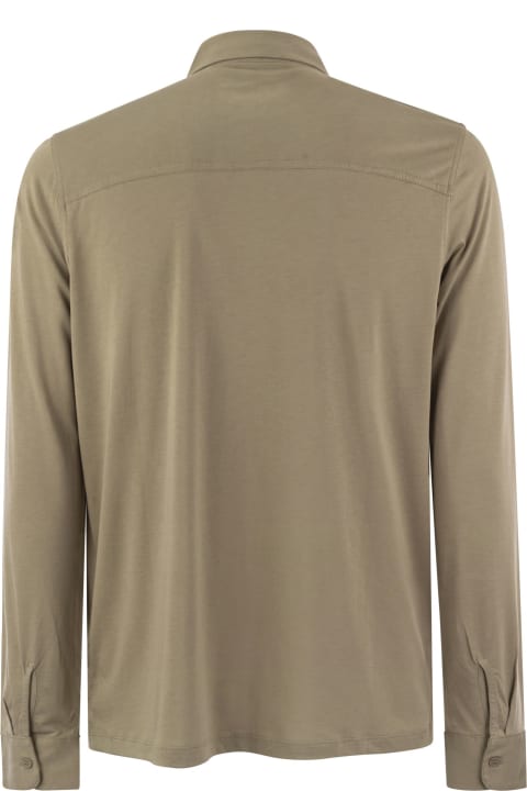 Majestic Filatures Shirts for Men Majestic Filatures Long-sleeved Shirt In Lyocell And Cotton