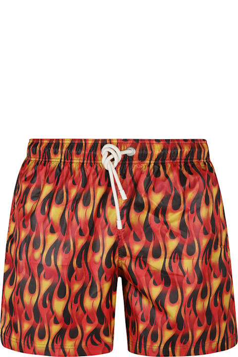 Palm Angels Pants for Men Palm Angels Pin Up Swim Shorts