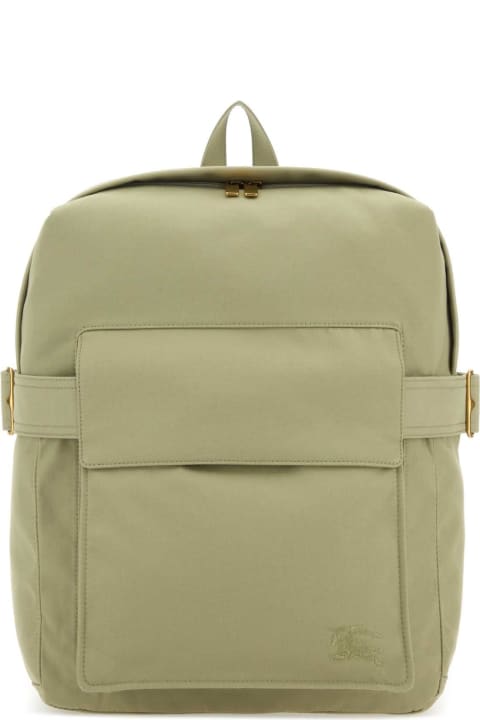 Backpacks for Women Burberry Pastel Green Polyester Blend Trench Backpack