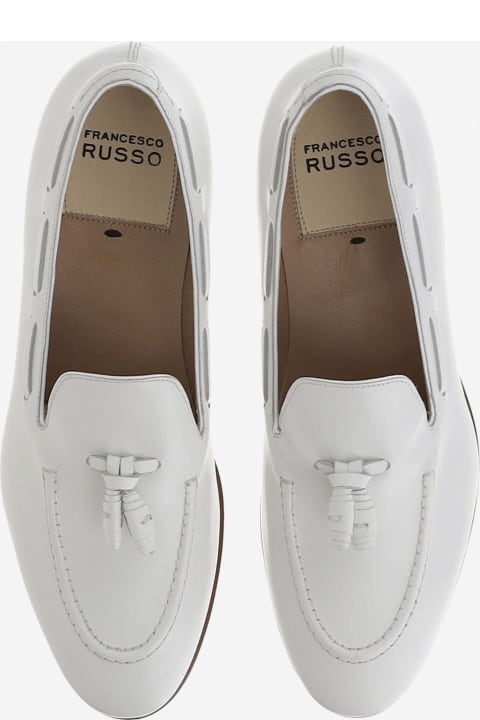 Flat Shoes for Women Francesco Russo Leather Moccasins