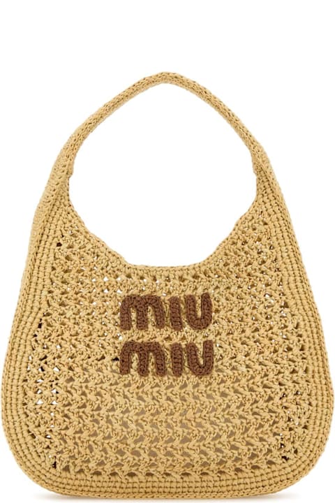 Miu Miu for Women Miu Miu Raffia Shopping Bag