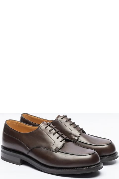 Church's Shoes for Men Church's Derby Hindley Ebony Nevada Calf Rubber Sole