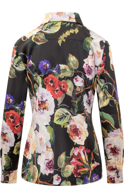 Topwear for Women Dolce & Gabbana Rose Garden Print Shirt