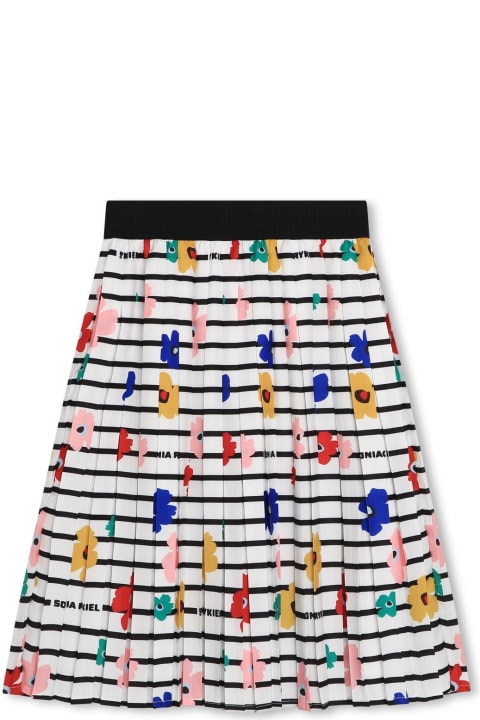 Sonia Rykiel Bottoms for Girls Sonia Rykiel Long Floral Skirt With Pleats