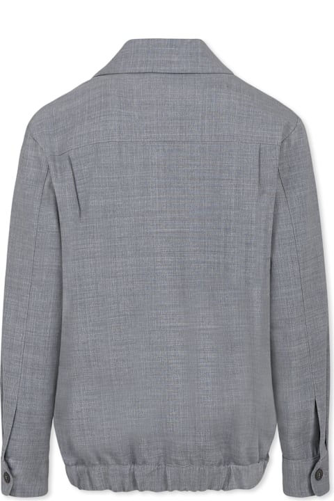 Givenchy for Kids Givenchy Grey Jacket For Boy With Logo