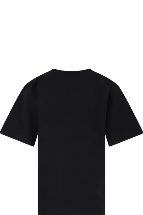 Fashion for Boys Moschino Black T-shirt For Boy With Logo