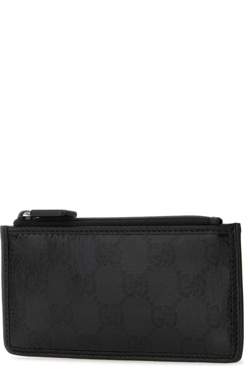 Gucci Sale for Men Gucci Black Gg Crystal Fabric Card Holder