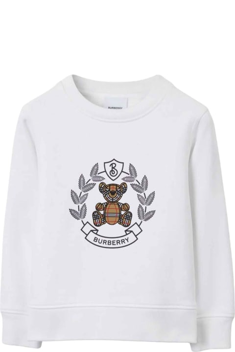Burberry for Kids Burberry White Sweatshirt Boy