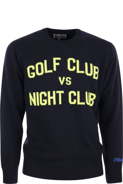 MC2 Saint Barth for Men MC2 Saint Barth Golf Vs Night Club Jumper In Wool And Cashmere Blend