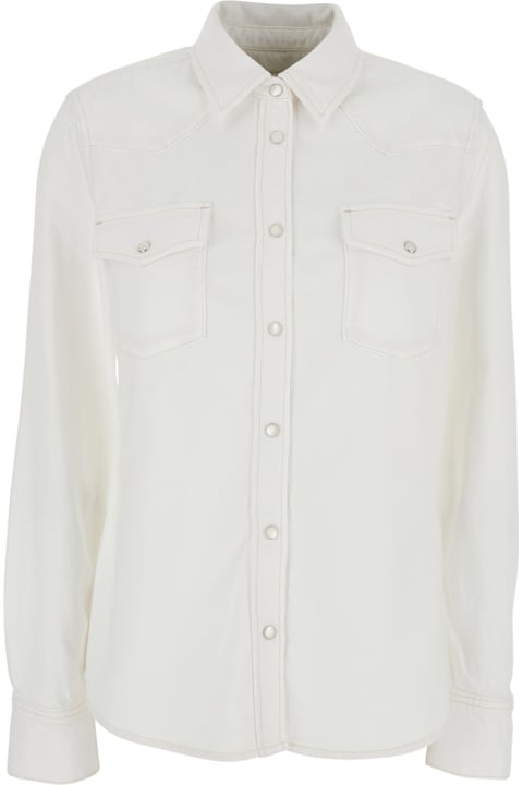 Frame for Kids Frame White Shirt With Classic Collar And Two Front Pockets In Cotton Woman