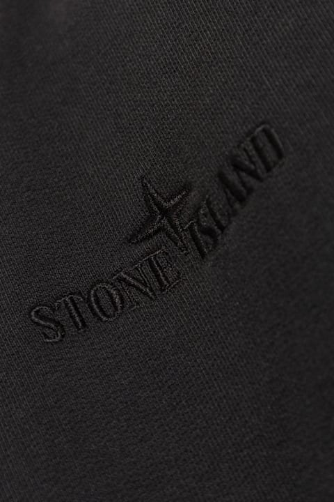 Fleeces & Tracksuits for Men Stone Island Logo Embroidered Crewneck Sweatshirt