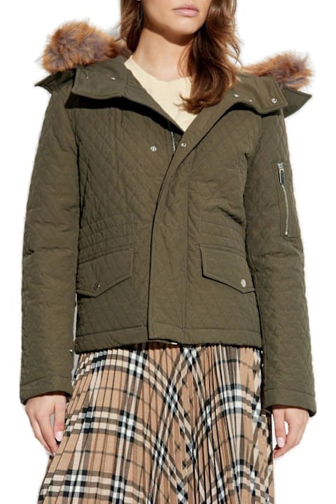Homeware Burberry Bomber Long Sleeved Quilted Hooded Jacket
