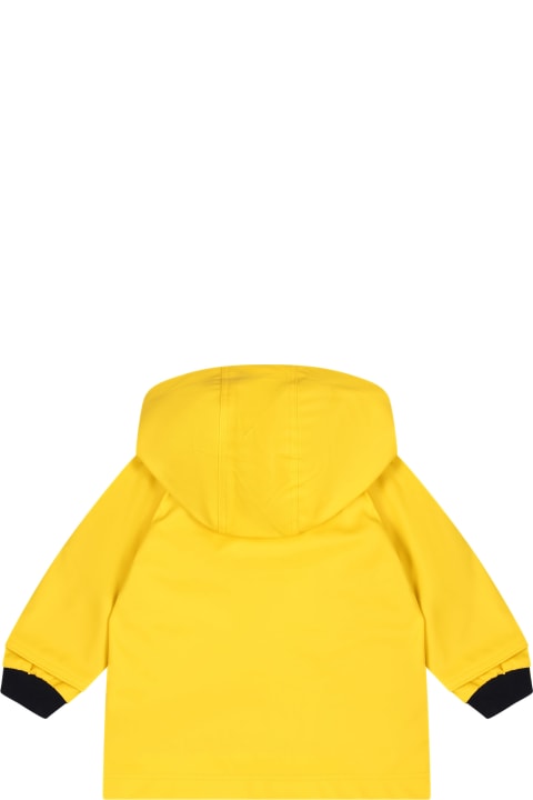 Topwear for Baby Boys Petit Bateau Yellow Raincoat For Baby Boy