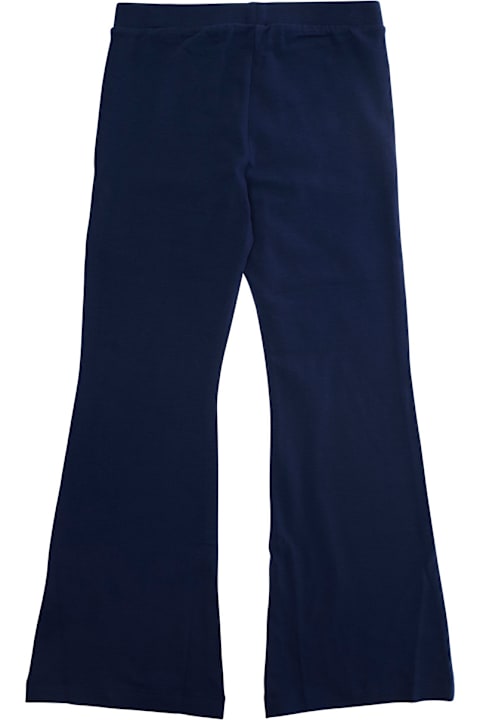 Moschino Bottoms for Girls Moschino Blue Pants With Teddy Bear Print On The Front In Cotton Girl