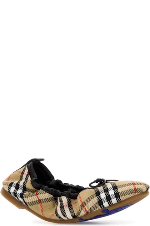 Burberry Embroidered Fabric Ballerinas