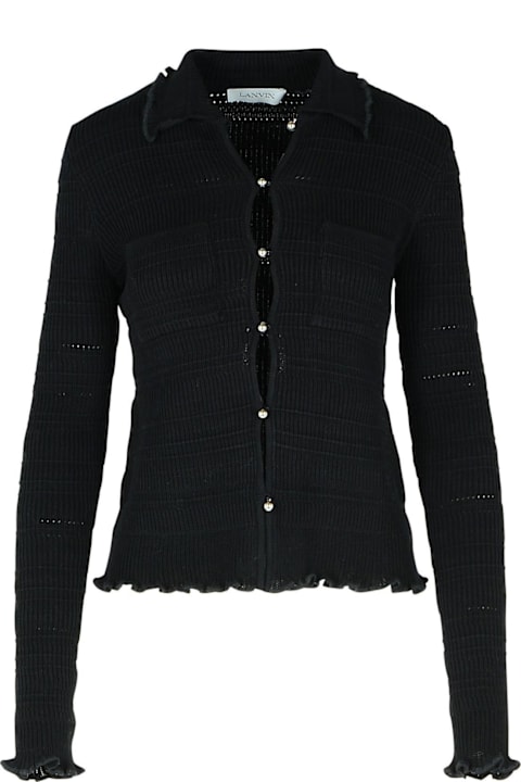 Lanvin Sweaters for Women Lanvin Ribbed Buttoned Cardigan