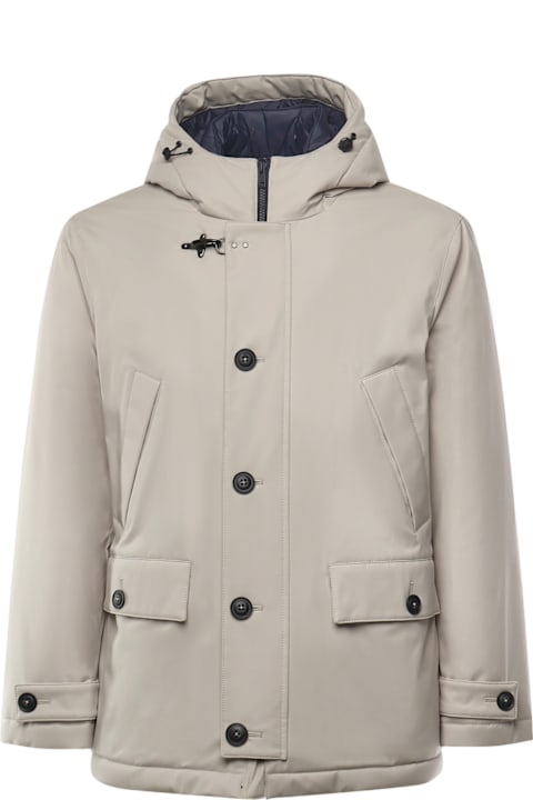 Fay for Kids Fay Short Parka In Technical Gabardine