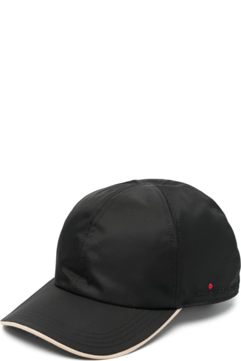 Kiton for Men Kiton Black Nylon Baseball Hat With Logo