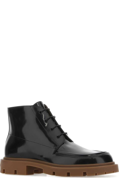 メンズ Maison Margielaのブーツ Maison Margiela Black Leather Ankle Boots