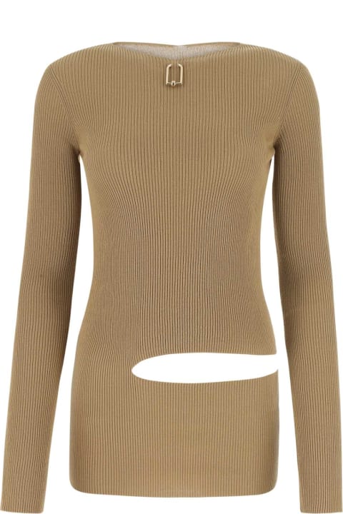 Quira Sweaters for Women Quira Biscuit Cotton Blend Top