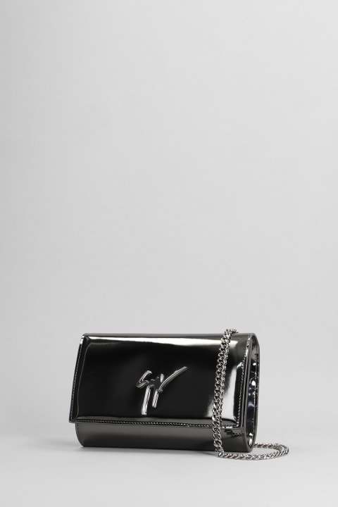 Giuseppe Zanotti Luggage for Women Giuseppe Zanotti Cleopatra Clutch In Gunmetal Leather