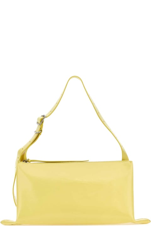 ウィメンズ新着アイテム Jil Sander Yellow Leather Shoulder Bag