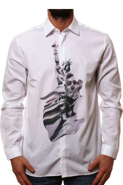 Neil Barrett Shirts for Men Neil Barrett State Of Liberty Cotton Shirt