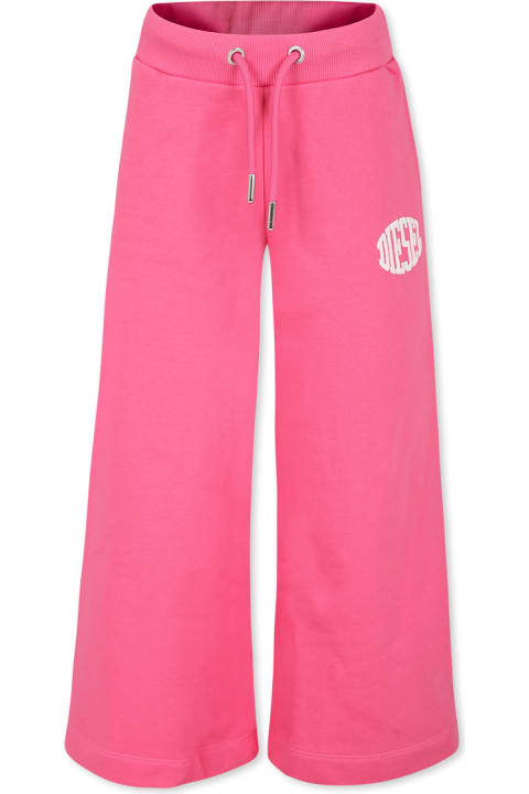 Diesel for Girls Diesel Pink Trousers For Girl With Logo