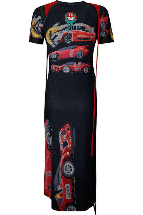 Ottolinger for Women Ottolinger Adsb X Ottolinger Car Printed Slit Maxi Dress