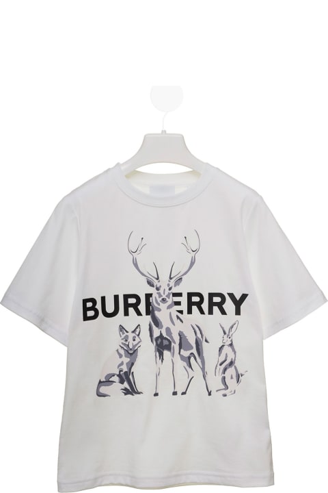 Burberry Kids Baby Boy's White Printed T-shirt