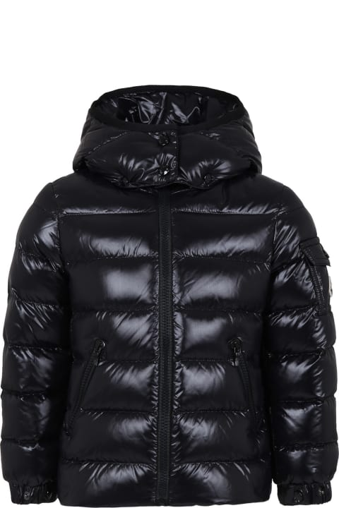 Homeware Moncler Black Bady Down Jacket For Girl With Logo