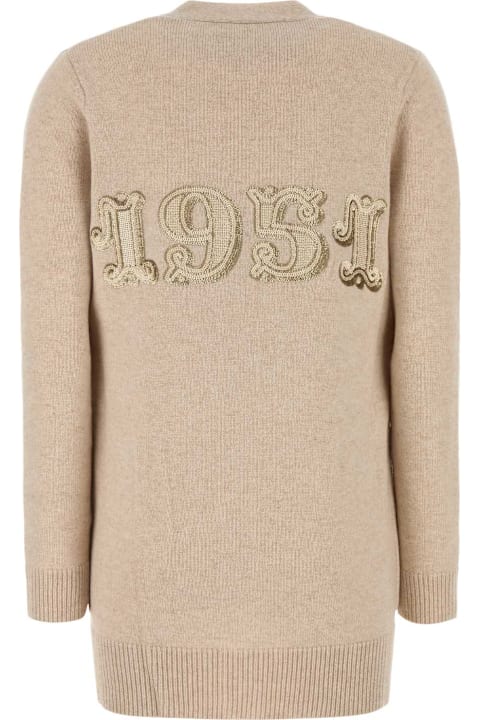 Fleeces & Tracksuits for Women Max Mara Sand Wool Blend Villar Cardigan