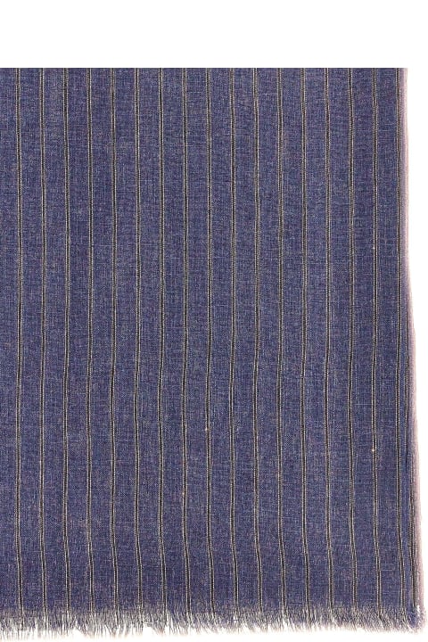 Scarves & Wraps for Women Brunello Cucinelli Lurex Stripe Scarf