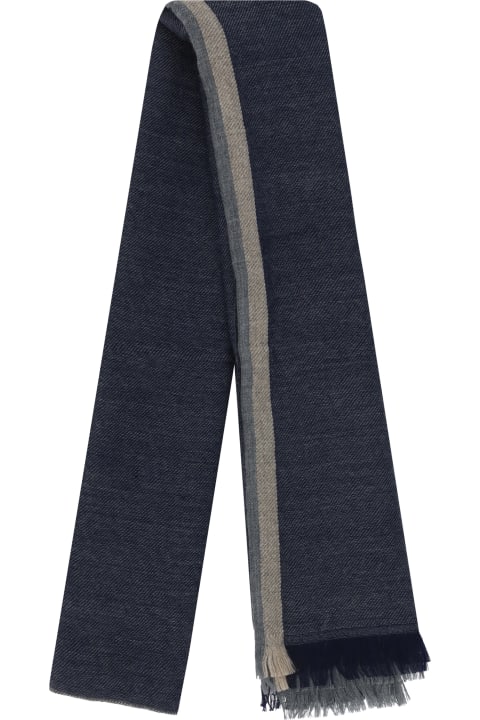 Brunello Cucinelli for Men Brunello Cucinelli Colorblock Cashmere And Silk Scarf