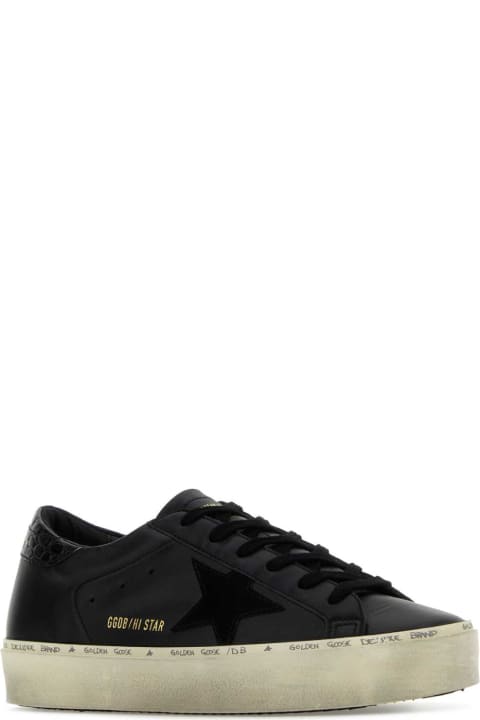 Fashion for Women Golden Goose Black Leather Superstar Sneakers
