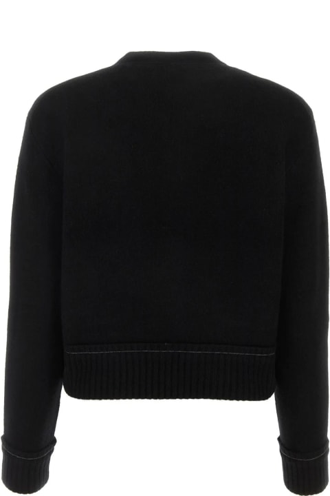 Sacai for Women Sacai Black Cashmere Blend Cashmere Knit Cardigan