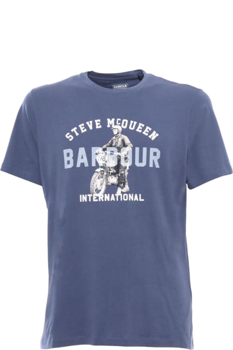 Barbour for Men Barbour Blue Printed T-shirt