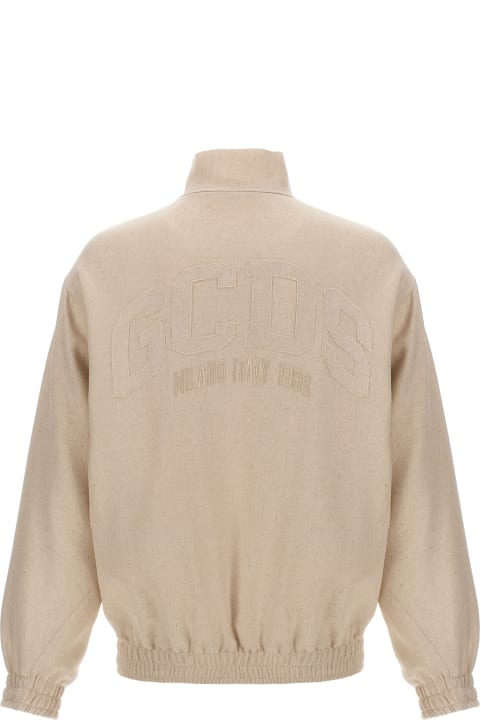 Fleeces & Tracksuits for Men GCDS 'linen Blend Logo Track' Sweatshirt