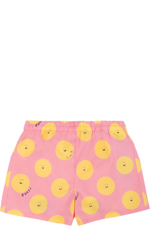 Fashion for Women Gucci Pink Shorts For Baby Girl With Sun