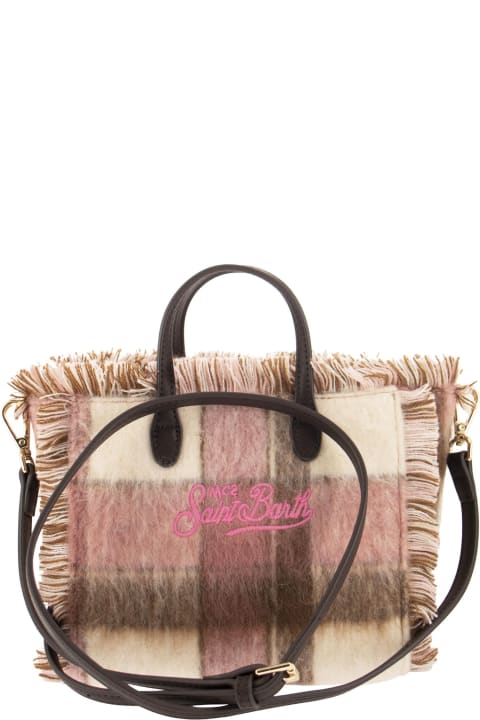 Bags for Women MC2 Saint Barth Mini Vanity Bag With Fringes And Check Pattern MC2 Saint Barth