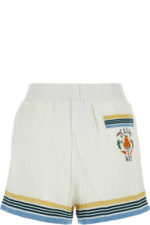 Casablanca Pants & Shorts for Women Casablanca White Silk Shorts