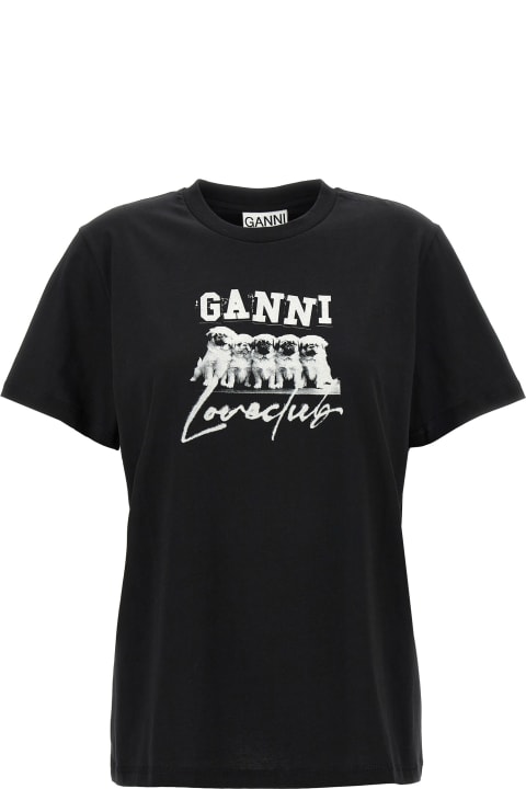 ウィメンズ Ganniのトップス Ganni 'puppy Love' T-shirt