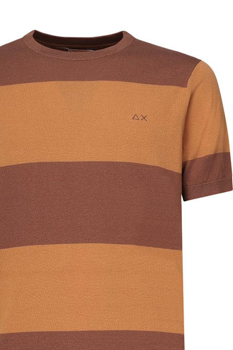Sun 68 Sweaters for Men Sun 68 Striped T-shirt With Logo