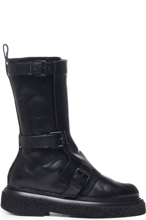 Max Mara Boots for Women Max Mara Buckled Detailed Round Toe Boots