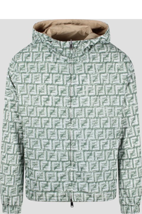 Fendi Coats & Jackets for Men Fendi Ff Nylon Windbreaker