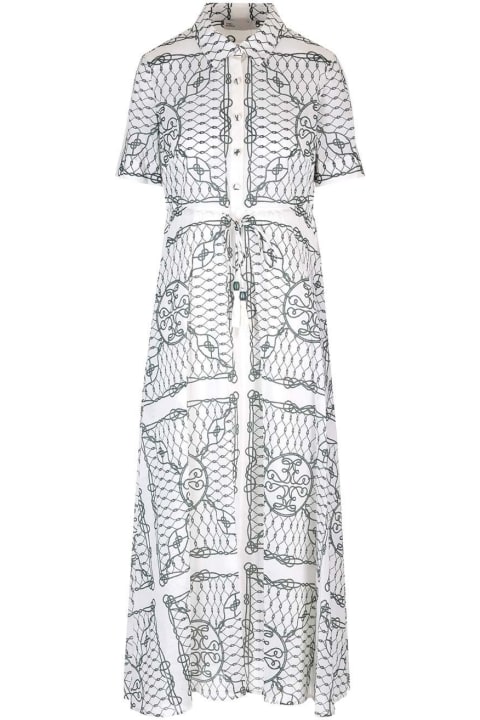 ウィメンズ Tory Burchのワンピース＆ドレス Tory Burch Allover Graphic Printed Short Sleeved Dress