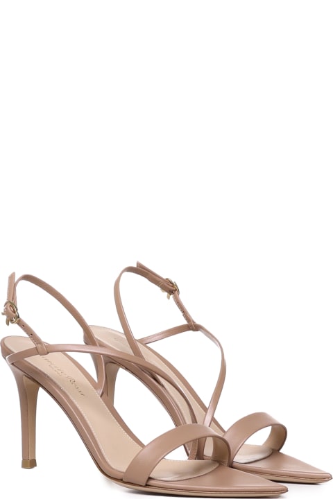 Gianvito Rossi for Women Gianvito Rossi Calfskin Sandals With Pointed Toe