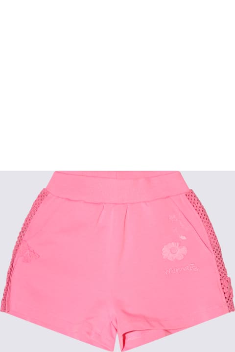Monnalisa Kids Monnalisa Pink Peach Cotton Shorts