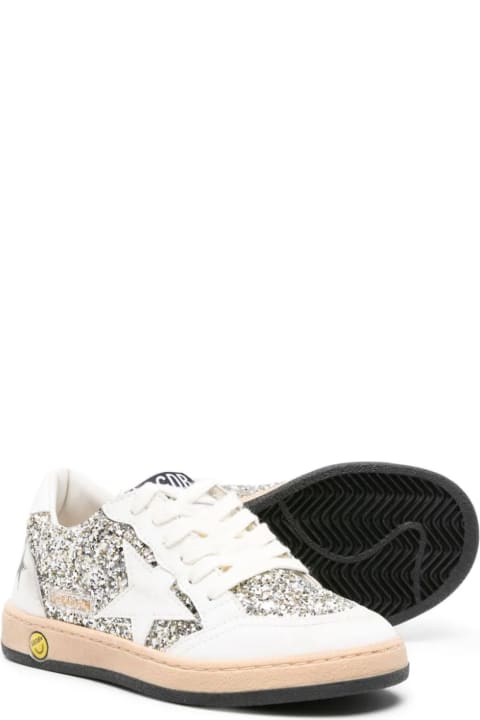 Shoes for Boys Golden Goose White Leather Sneakers