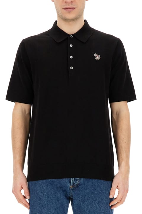 PS by Paul Smith Topwear for Men PS by Paul Smith Polo Shirt With Zebra Patch